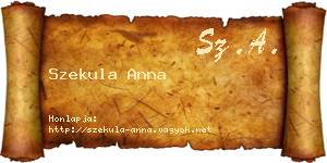 Szekula Anna névjegykártya